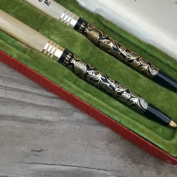 Vintage Writing Pen 14kt Gold Chanel No 5 Ink Set - Picture 10 of 16